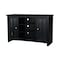 International Concepts 48" Entertainment / TV Stand with 2 Doors, Black TV46-34 - alternate 1